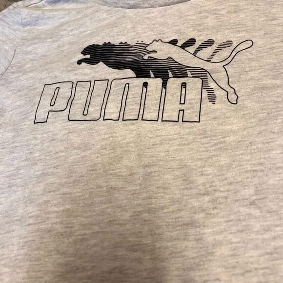 Puma Heather Gray Tee and Charcoal Shorts Set - Picture 6 of 8